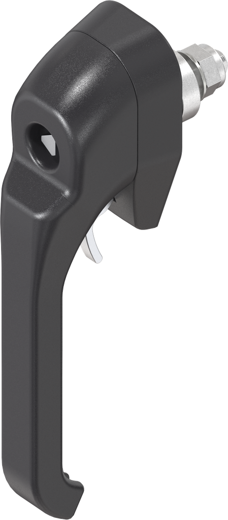 Hevelslot driekant 8 en voor hangslot, Zamak zwart gepoedercoat