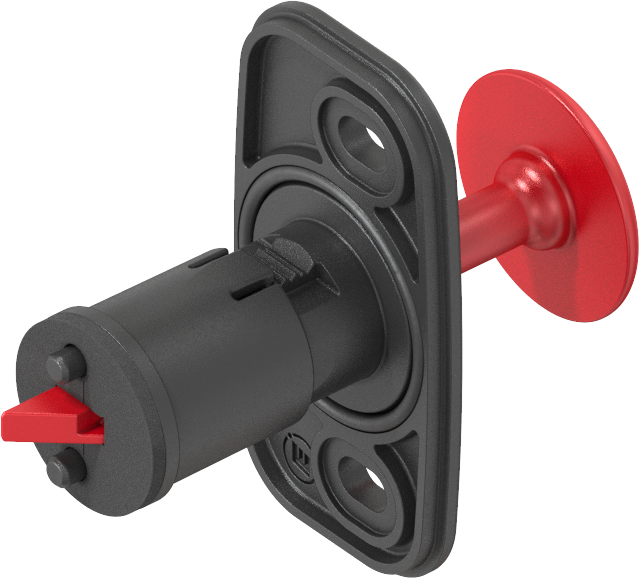 ouverture de secours pour le verrou charnière, polyamide GF noir