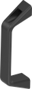 Handgreep, GD-Al zwart plastic gecoat