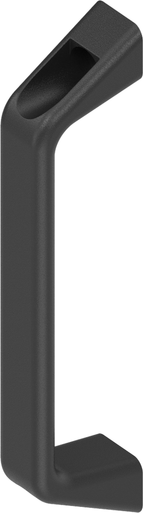 Maniglia a ponte, GD-Al rivestito in plastica nera