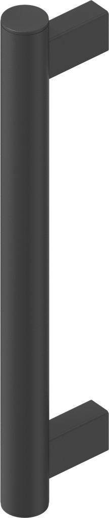 Maniglia tubolare, alluminio rivestito in plastica nera