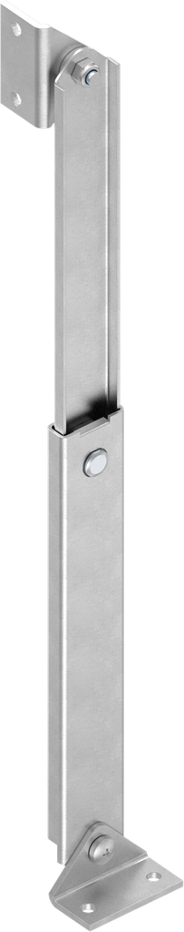 Squadretta telescopica con pulsante di apertura, acciaio zincato