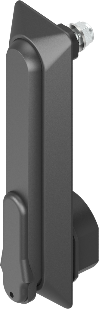 Maneta giratoria "larga" para cilindro perfilado 40 mm (A = 30 mm), zamak y poliamida GF negro