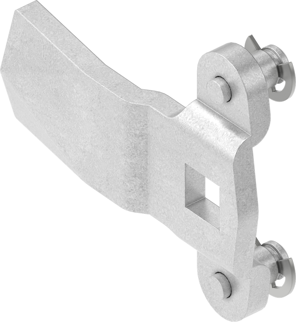 Zunge mit Stangenantrieb, Stahl verzinkt