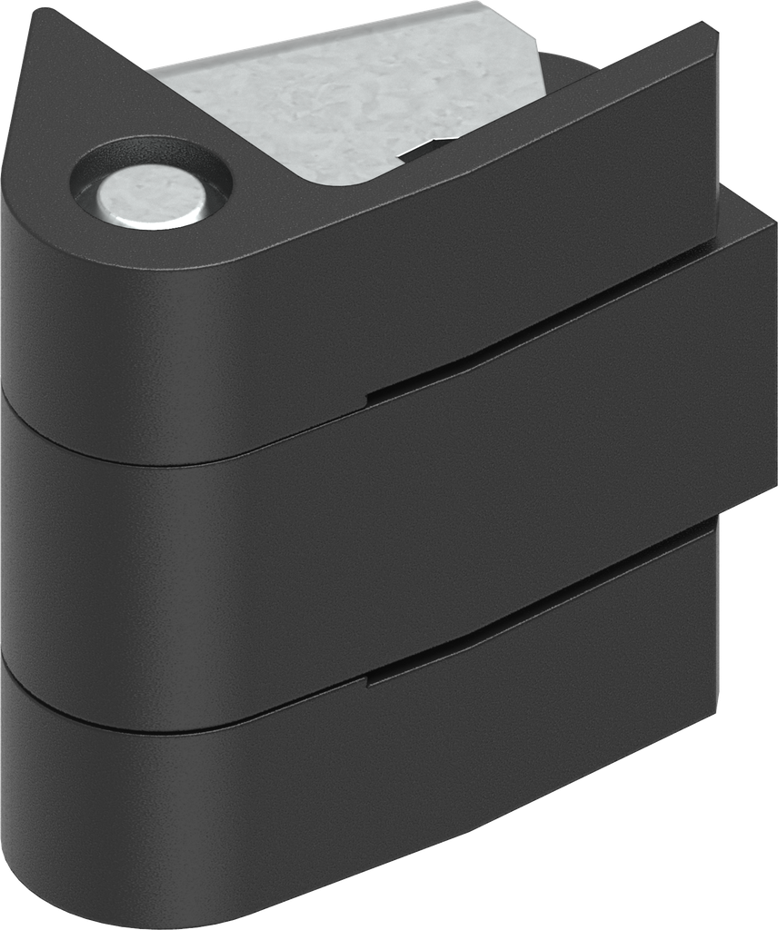 Cerniera 180°, zama nero verniciato a polvere