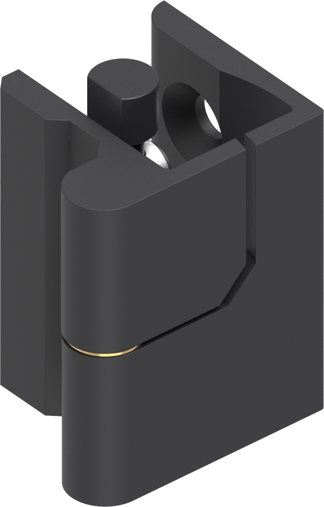 Cerniera 180°, zama nero verniciato a polvere