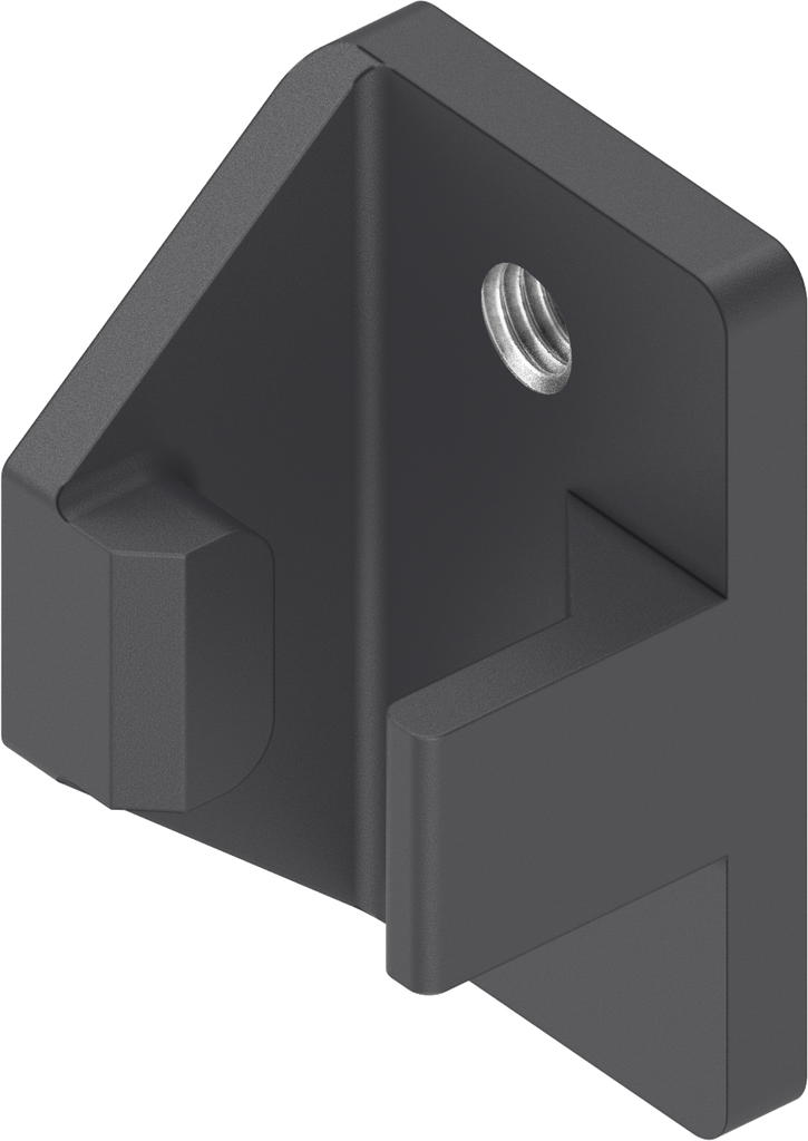 Aggancio per aste ritorte, zama nero verniciato a polvere