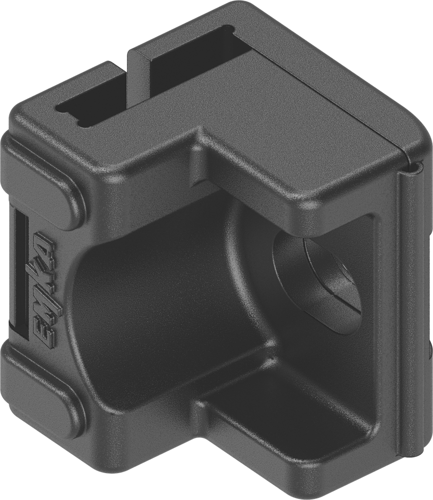 Guida per asta piatta 14x3, poliammide nero