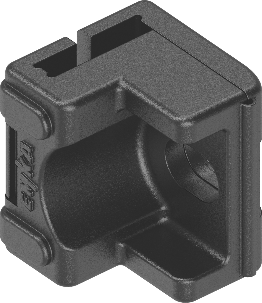 Stangenführung für Flachstange 14 x 3, Polyamid schwarz