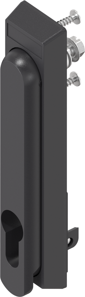 Maniglia girevole per profilo mezzo-cilindro 40 mm (A = 30 mm), poliammide GF nero