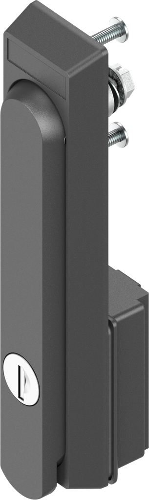 Swinghandle with round cylinder, keyed different, Polyamide GF black