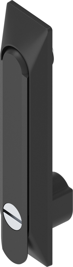 poignée escamotable 1 150 avec embase universelle avec rotor fente 2x4, polyamide et zamak époxy noir