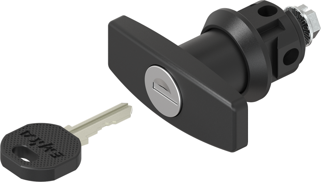 T-Griff-Vorreiber klein steckbar Schließung EK 333, Polyamid GF schwarz