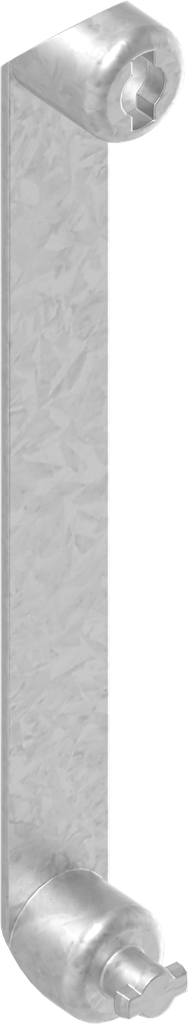 Verlenging voor stangenslot, Zamak verzinkt