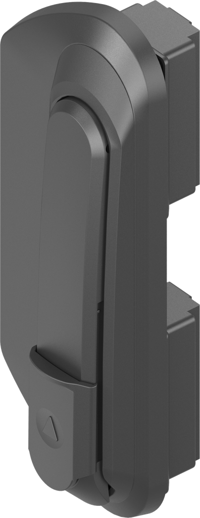 Maneta giratoria con módulo intercambiable para área de doblez estrecha para varilla plana 10x3, poliamida GF negro