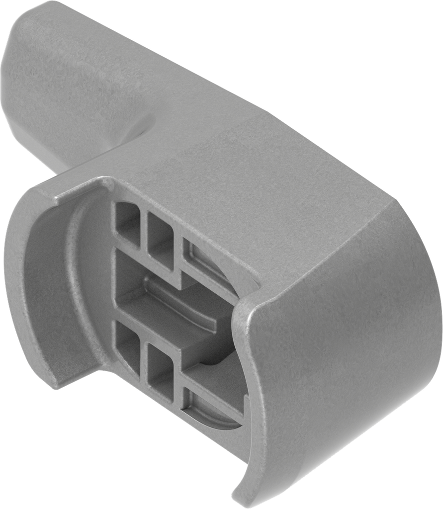 Came d'encliquetage H = 18 mm, polyamide GF gris argent métallisé