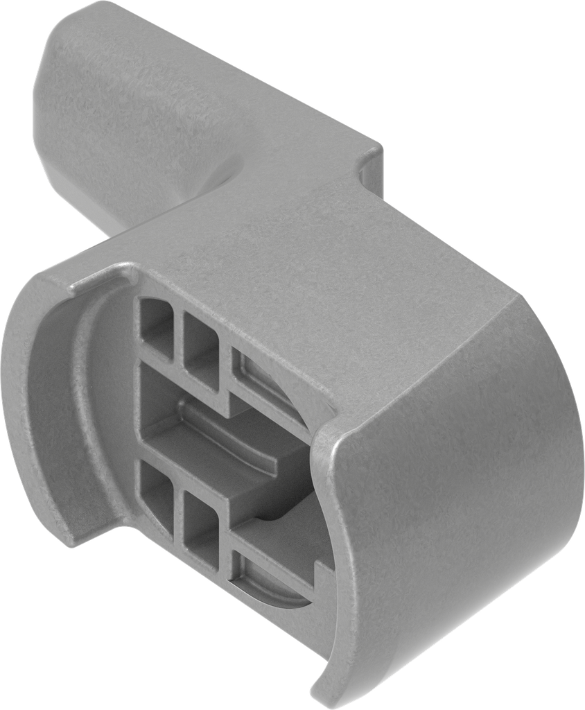 Came d'encliquetage H = 22 mm, polyamide GF gris argent métallisé