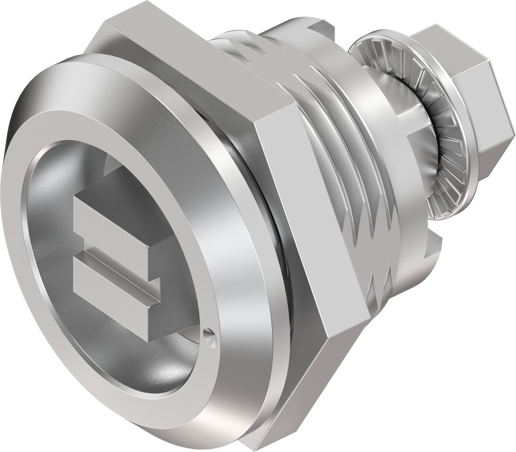 Cuarto de vuelta, versión ferrocarril, con indicador, acero inoxidable AISI 303