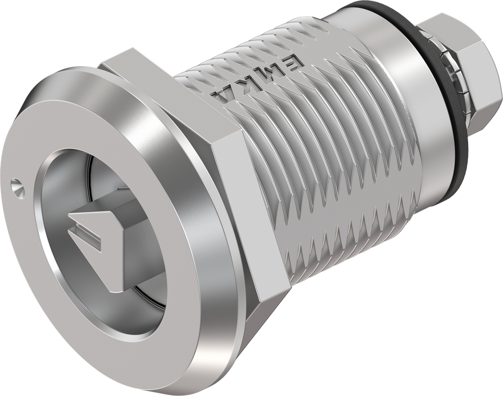 Chiusura 1/4 di giro a compressione triangolo 8 con riferimento, versione destra, acciaio inox AISI 316