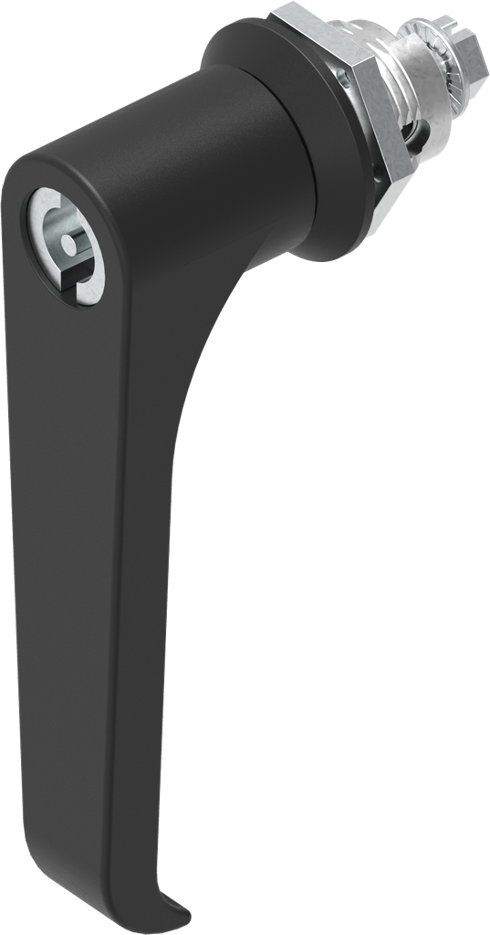 quart de tour avec poignée bec de cane double barre 3, zamak époxy noir