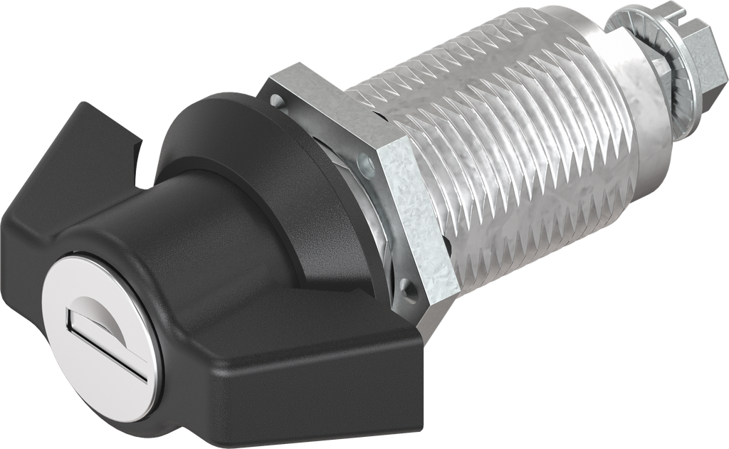 Chiusura 1/4 di giro a farfalla, chiavi diverse, zama nero verniciato a polvere