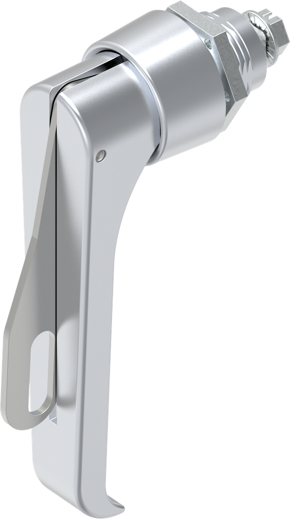 Cuarto de vuelta con maneta en L para candado, zamak cromado