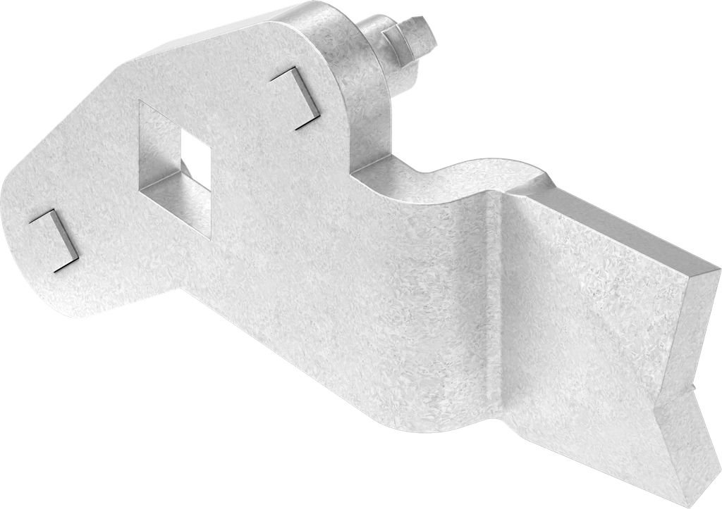 came avec adaptateur à gauche, acier zingué