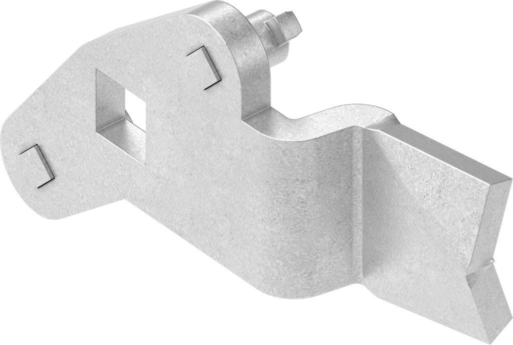 Linguetta per aste a 3 punti di chiusura sinistra, acciaio zincato