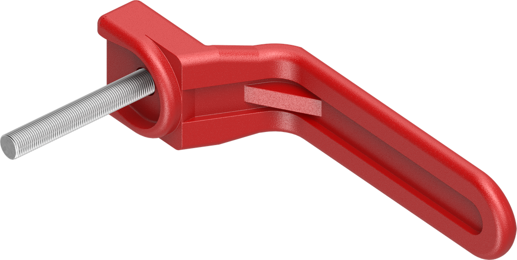 poignée intérieure, polyamide rouge