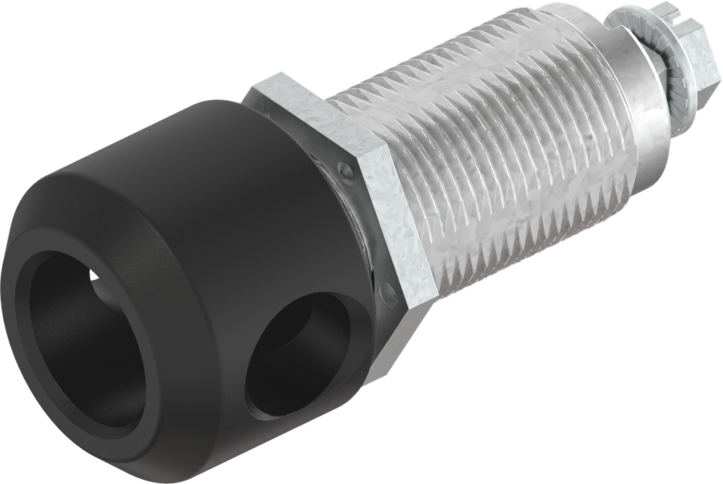 Cuarto de vuelta para candado, zamak recubierto de polvo negro