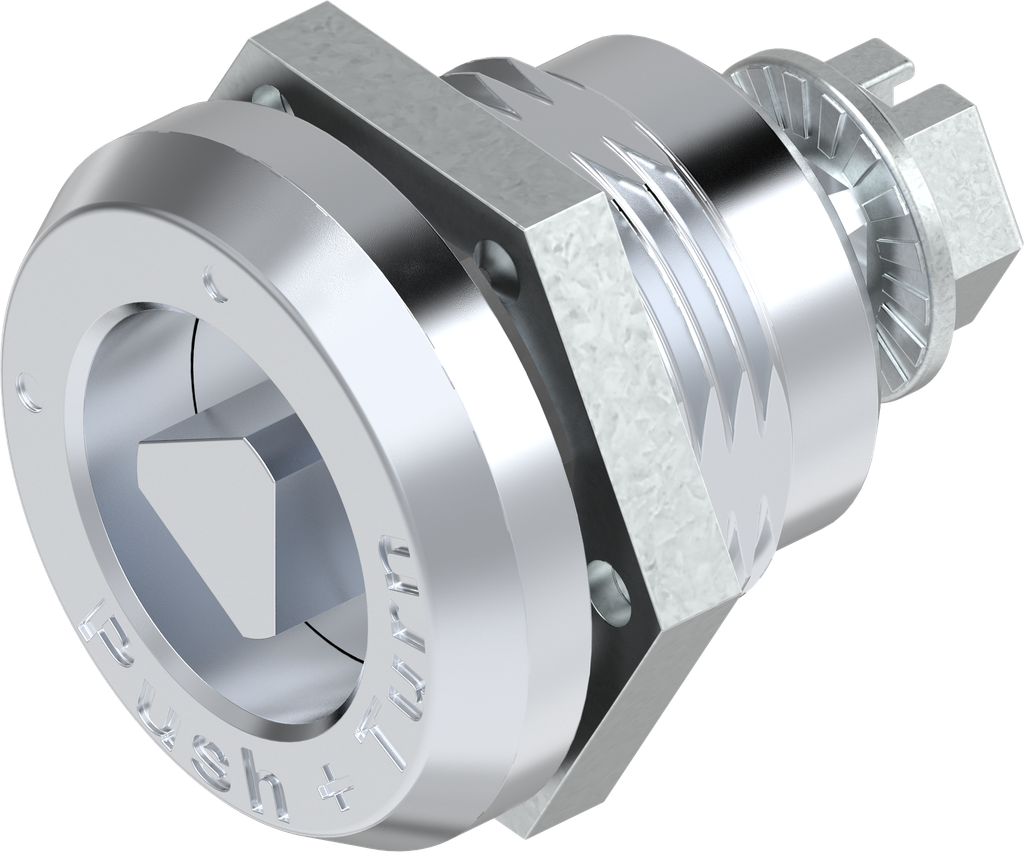 Chiusura 1/4 di giro di sicurezza triangolo 8, zama cromato