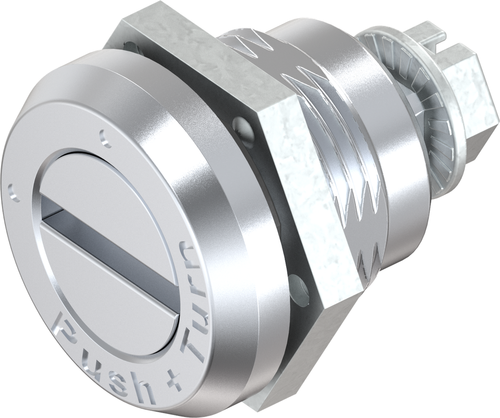 Chiusura 1/4 di giro di sicurezza con Taglio 2x4, zama cromato