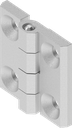 Bisagra 180°, acero inoxidable AISI 316 decapado y pasivado